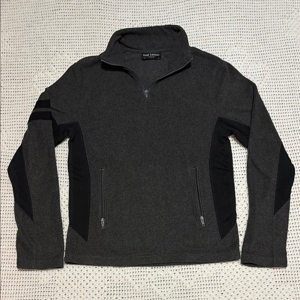 Foot Locker Charcoal Quarter-Zip Fleece Pullover Sweater